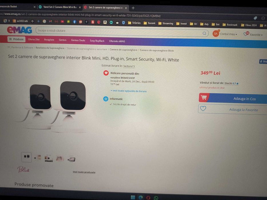 Vand Set 2 Camere Blink Mini