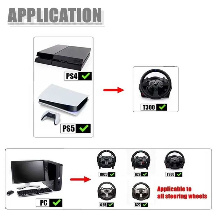 USB Ръчна Спирачка за Racing Симулатор за Thrustmaster T300 / Т300RS за PlayStation PS4 / PS5