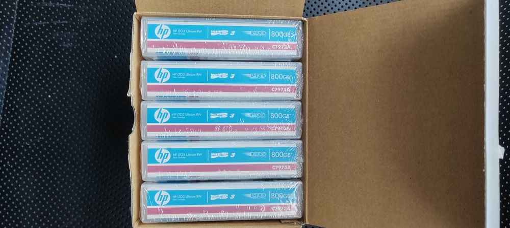 Casete bandă HP LTO-3 Ultrium RW 800GB – Noi, sigilate (backup server)