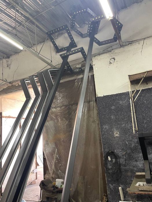 Столб LED садовово парковый 50+50 ват