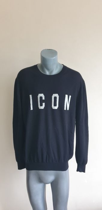 DSQUARED2 ICON Wool Knit  XL/2XL ОРИГИНАЛ! Мъжки Вълнeн тънък Пуловер!