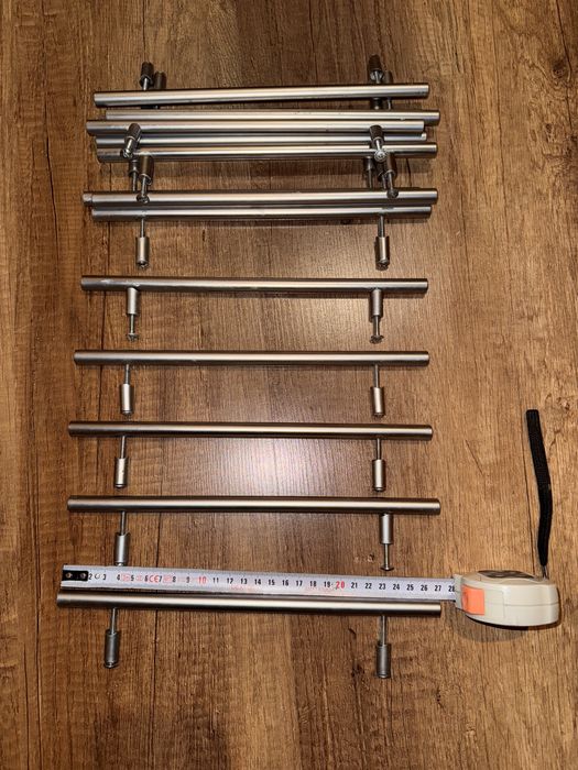 17 Manere mobila de 27 cm inspire Sara otel argintiu lucios periat