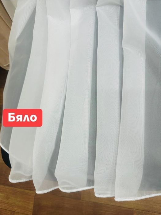 Прозрачно нежно перде воал с перделик в разнообразни размери и цветове