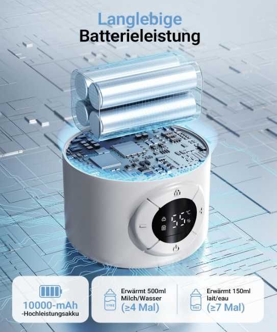 Преносим нагревател за бебешки шишета Bear