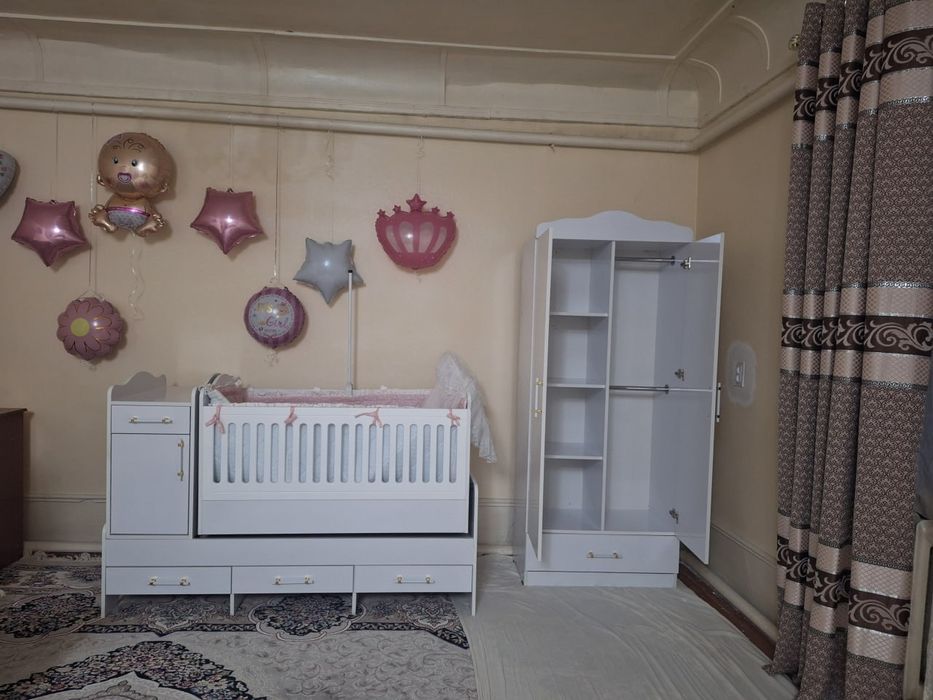 Продаётся детский кровать и шкаф новый