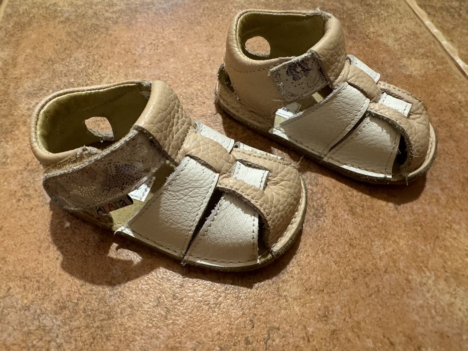 Papuci barefoot piele naturala marime 18