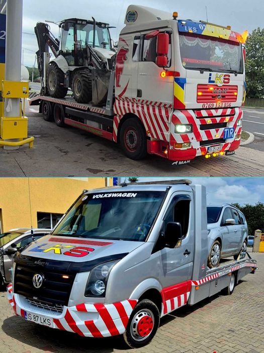 Tractări auto, Transport utilaje, Platforma auto, Asistenta rutiera