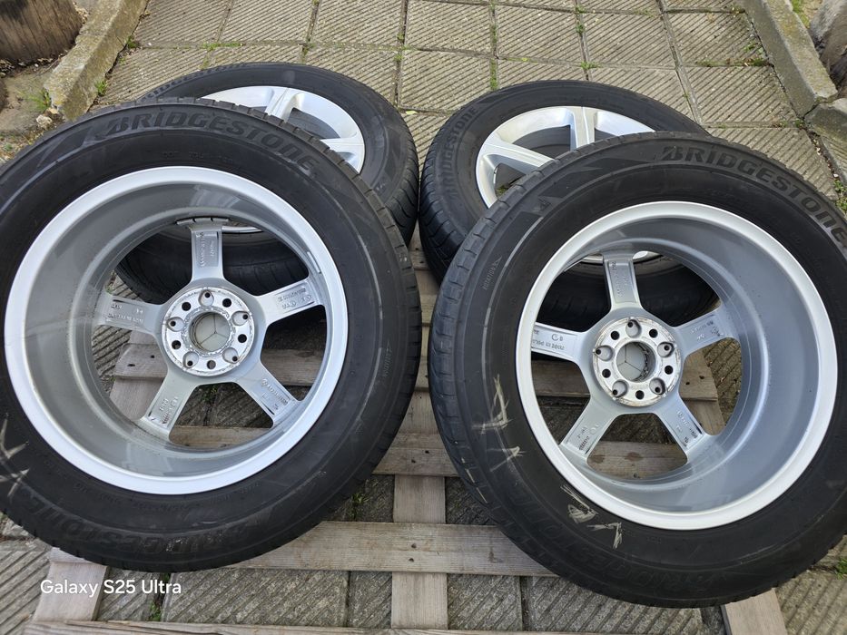 Лети джанти 17ки 5х112 Mercedes + зимни гуми 215/65/17 Bridgestone