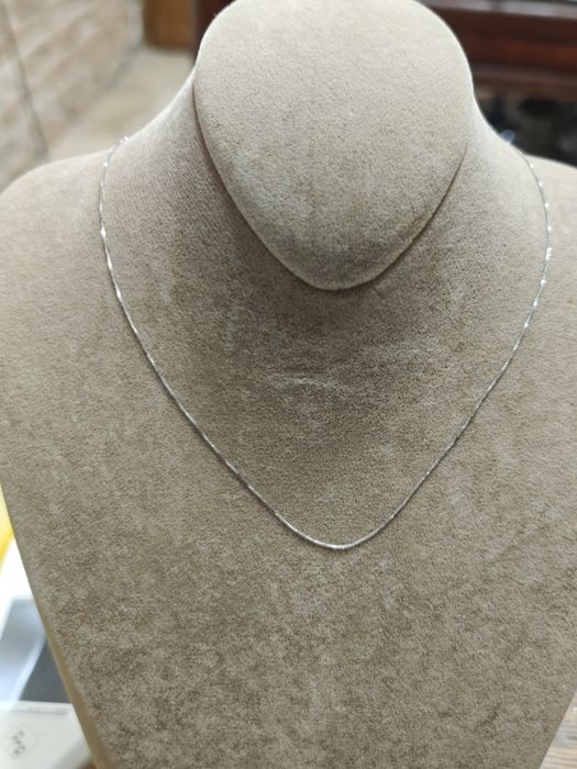 Lanț fin aur alb 18k 1gr(r)