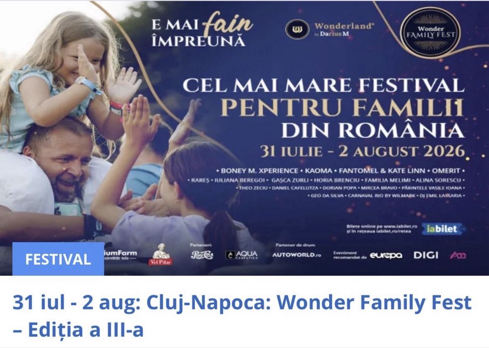 4 abonamente Family Fest Wonderland