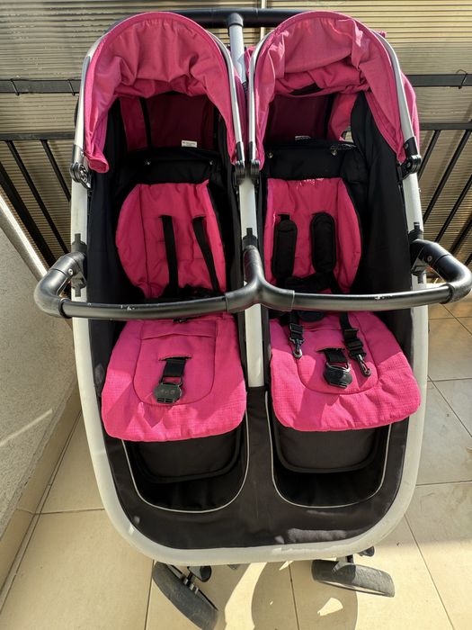 Carucior gemeni Oyster Twin Lite, Wow Pink, 0 luni+