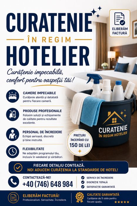Curatenie in regim hotelier