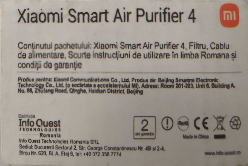 Xiaomi Smart Air Purifier 4