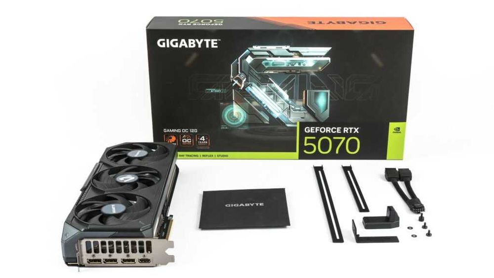 GIGABYTE Gaming RTX 5070 OC 12GB GDDR7, DLSS 4, Ray Tracing, RGB стиль