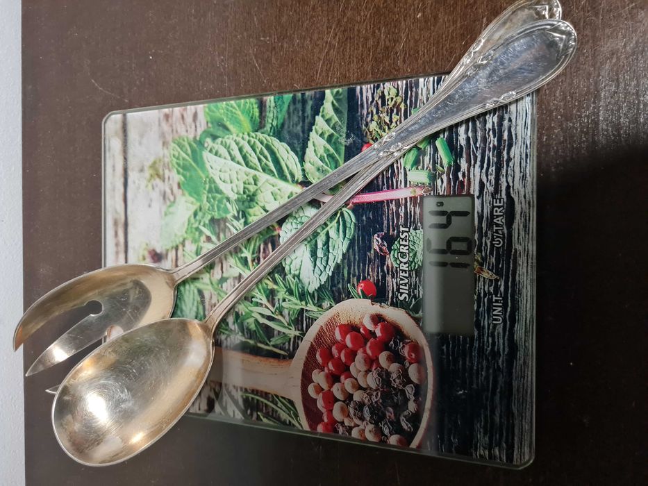 Комплект за сервиране на салата, сребро 800, 165 гр.