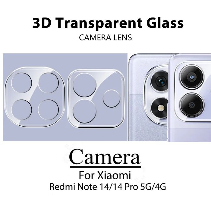 Xiaomi Redmi Note 14 Pro+ 14 Pro 14 14S / 3D Стъклен протектор камера