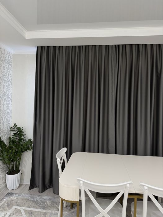 Шторы бэкаут серый