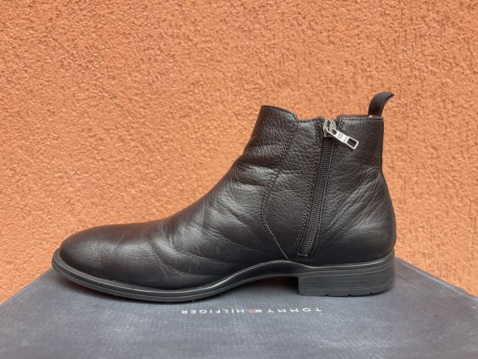 Ghete Tommy Hilfiger piele originale pantofi chelsea
