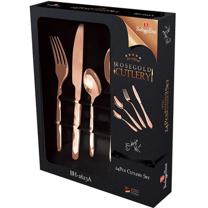 Set tacamuri 24 piese BERLINGER HAUS BH 2623, Rose Gold, NOU 199 Lei