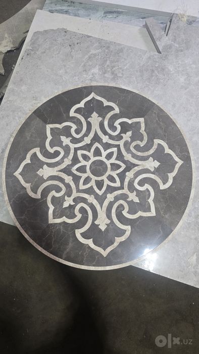 Мрамор узор медалион пескоструй  Waterjet xizmatlari mramor granit shi