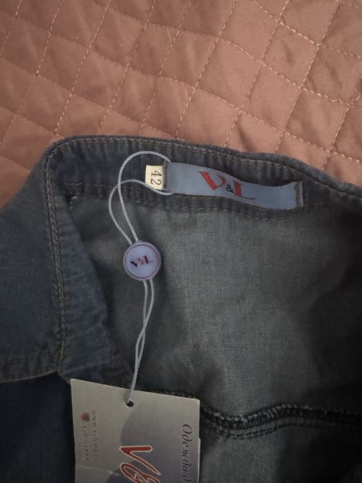 Джинсовая рубашка туника