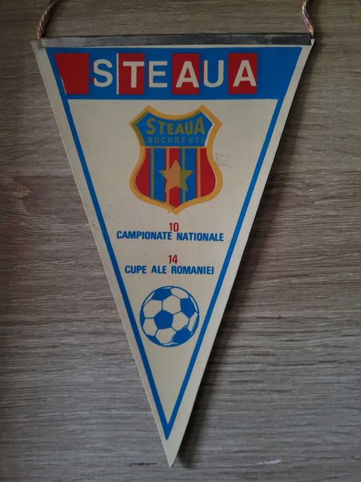 Fanion Steaua Bucuresti vs. Barcelona - finala Sevilla 1986 (legendar)