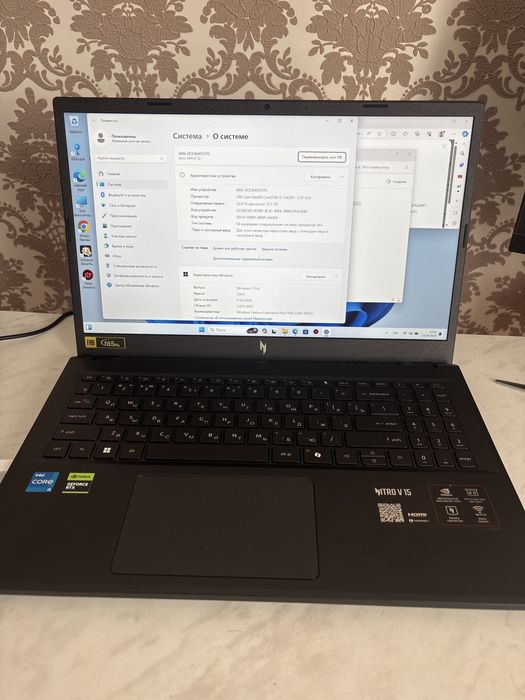 Ноутбук Асер нитро 5 оперативка32Gb ССД 1Т/ RTX5050 8GB