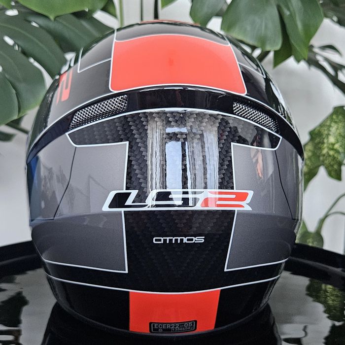 Casca Moto, LS2, S, Negru, Rosu, Full Face, 55/56