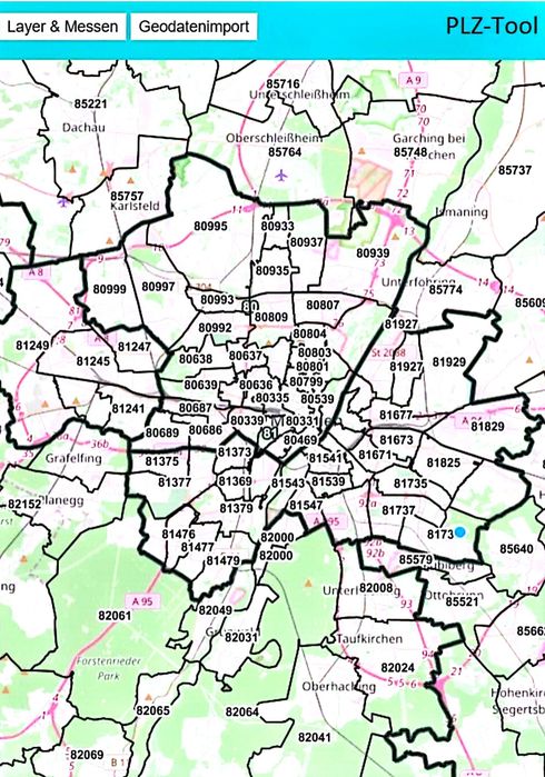 Harta Germania cu cod postal 84x114 cm