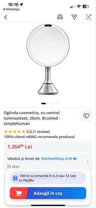Oglinda cosmetica simpleman smart