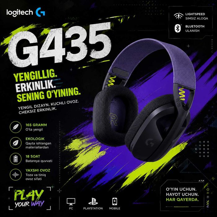 Logitech G435 LIGHTSPEED Wireless