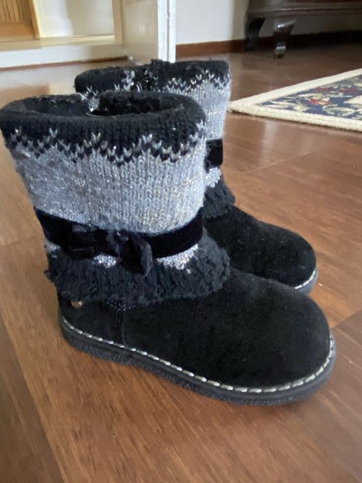 Ghete piele intoarsa fetite negre 22