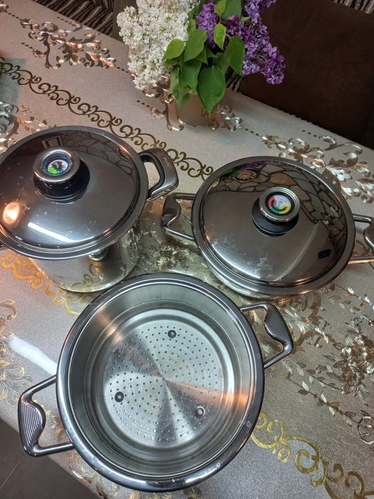 Комплект тенджера, сито чиния и тиган Zepter