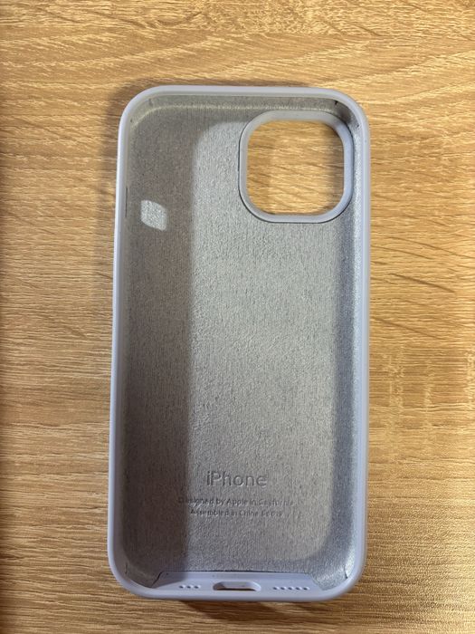 Apple Silicone Case  – Айфон 15, елегантен син цвят, без забележки