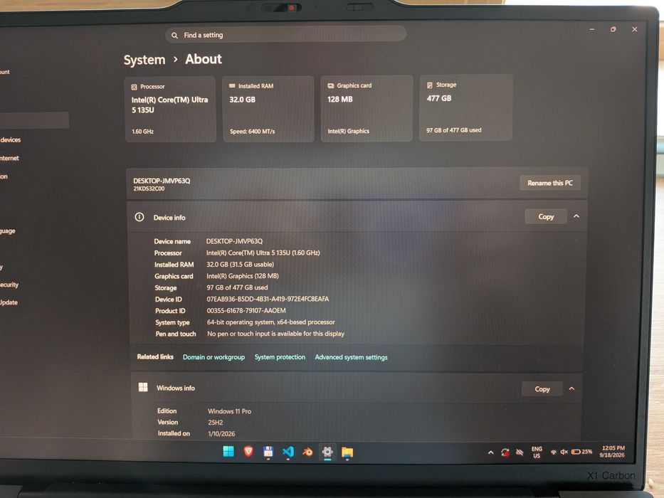 Lenovo X1 Carbon Gen 12