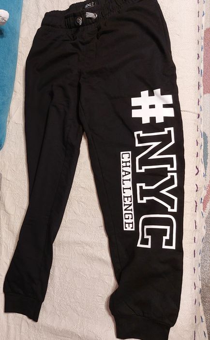 Pantaloni sport/casual baieti, noi, 14 ani, 164cm