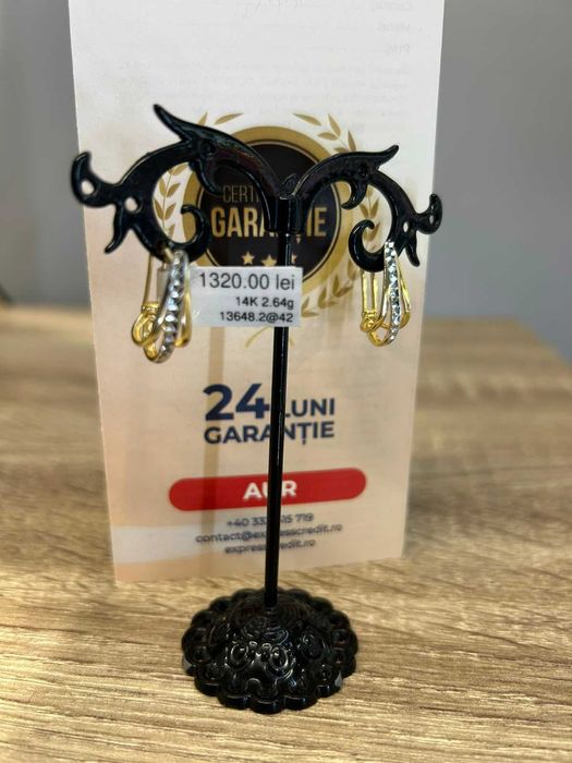 Cercei Aur 14K 2.64g (AG42 B.13648.2) GARANTIE 24 LUNI