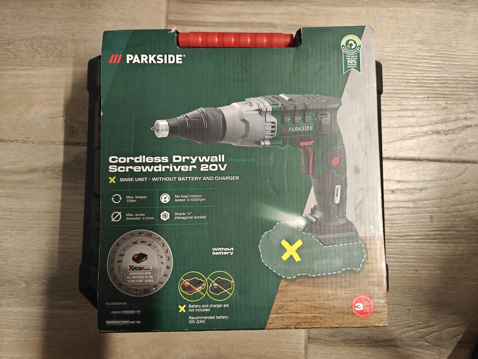 Bormașină gips-carton Parkside rigips x20v mașina 20v insurubat