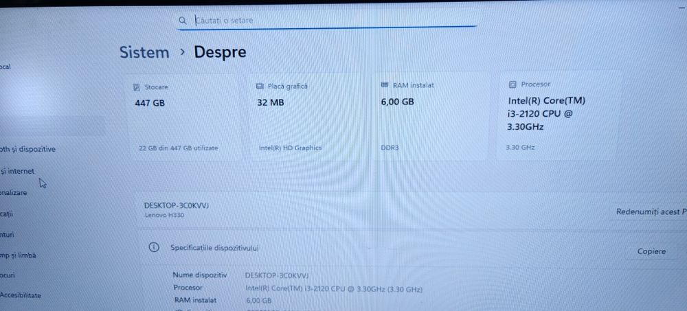PC Lenovo H330 + Monitor Dell P2419H