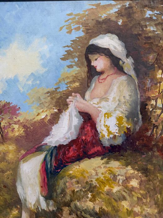 tablou pictat pe panza in ulei pictura pe panza tablou vechi pe panza