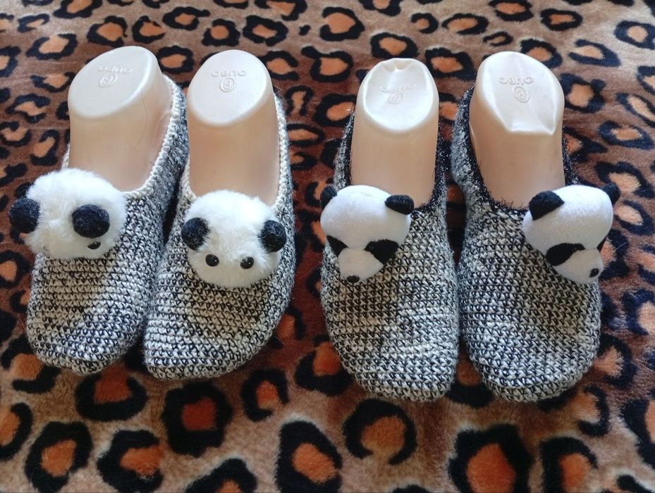 Теплые тапочки Панда