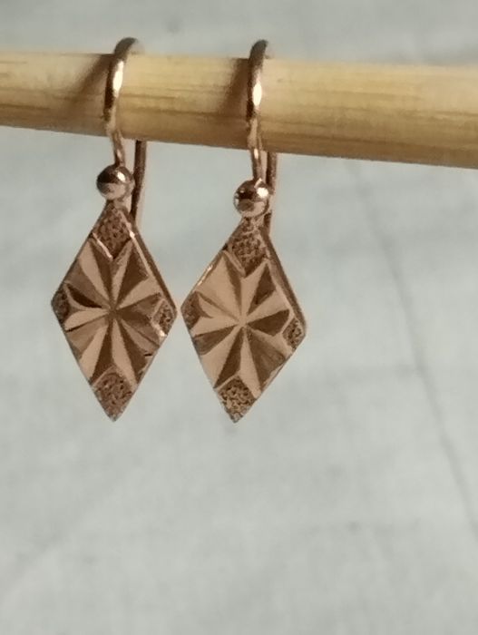 Серьги ромбики СССР