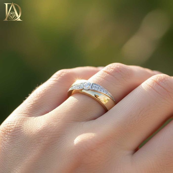 Нов Златен Пръстен с 0.25кт Естествени Брилянти