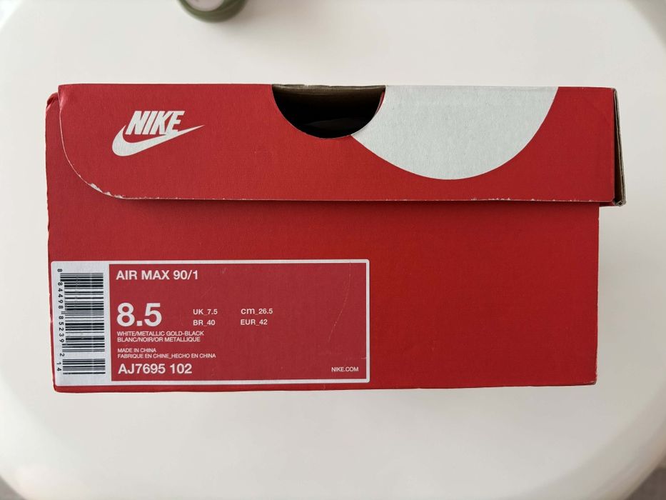 Nike Air Max 90/1, mărimea 42, originali, din piele naturală, noi-nouți, în cutia originală, preț FIX
