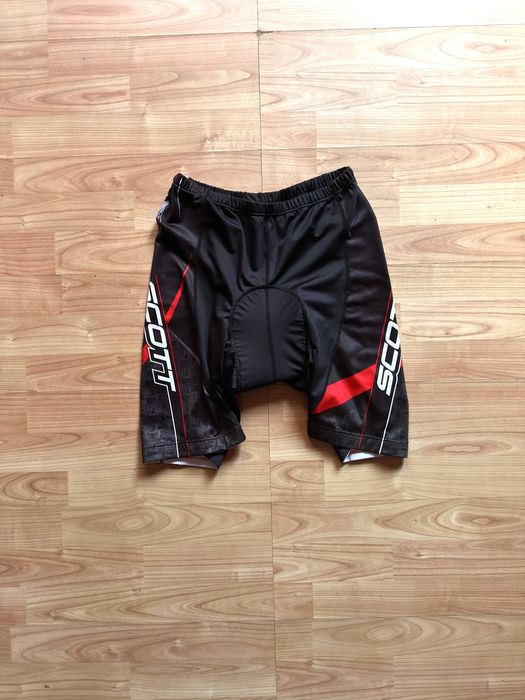 Pantaloni road mountain cycling bike wear waist silicone grip shorts padded Scott black poliester XL