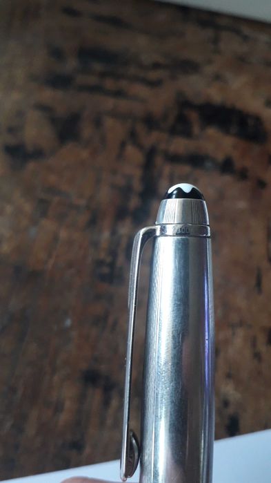 химикалка Монблан Montblanc Meisterstuck Solitaire 164S сребърна