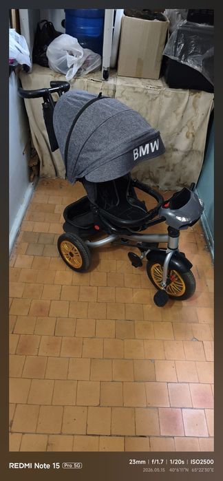 Велосипед коляска трехколесный BMW