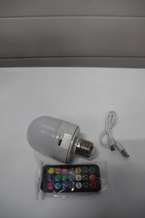 USB акумулаторна крушка с дистанционно управление, 12 цвята, 5w