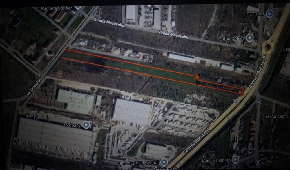 Teren intravilan de vânzare – 17.000 mp – Deschidere la Șoseaua de Centură București – Ideal pentru hale/dezvoltare