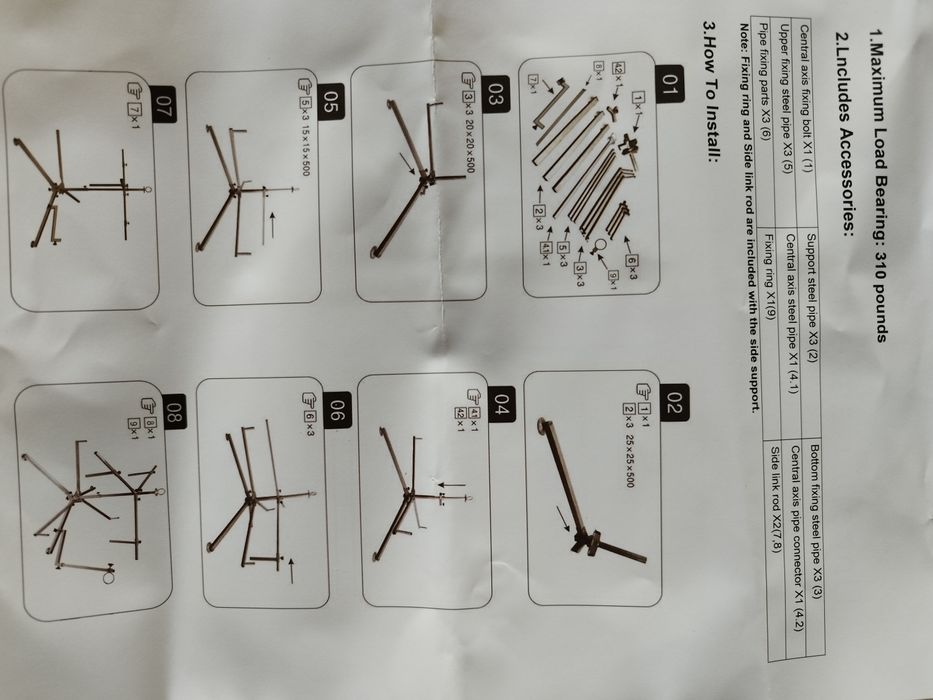 Стойка за развиване на тръби за водно подово отопление